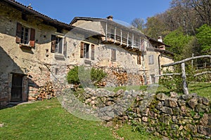 Rural cottage of Torello near Carona on Switzerland photo