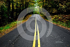 Rural country Pennsylvania roads in autumn.