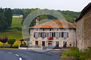 Rural vintage buildings near the village of Sousceyrac en Quercy in south France photo
