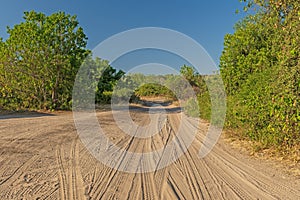 Rural Dirt Road in the African Veldt photo