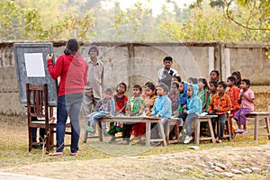 Rural education program, outdoors teaching