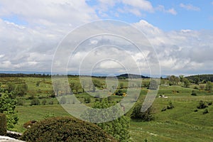 Rural French countryside in summer