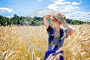 Rural girl wearing dirndl