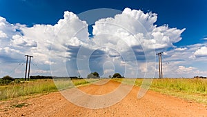 Rural Grassland Farming Area of the Highveld in South Africa