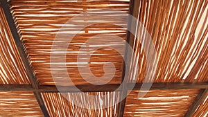 Rural house roof made of cogon grass,thatch roof background,Basketwork,Straw pattern roof background and texture