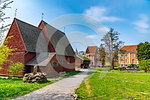 Rural houses at the Kulturen open-air museum in Lund, Sweden