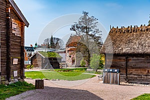 Rural houses at the Kulturen open-air museum in Lund, Sweden