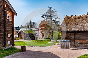 Rural houses at the Kulturen open-air museum in Lund, Sweden photo