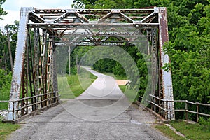 Rural iron bridge