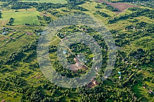 Rural landscape from above