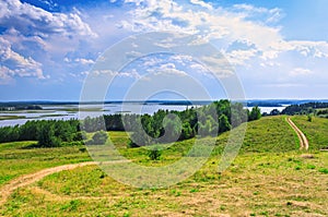 Rural landscape on Braslav lakes