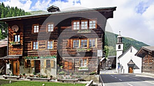 Rural landscape with chalet in Munster