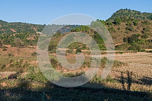 Rural landscape enar Kalaw, Myanm