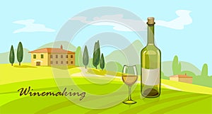 Rural landscape Italian winemaking