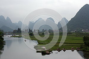 Rural landscape in Langshuo, south-west China