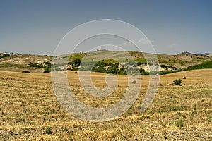 Rural landscape in Matera province at summer photo