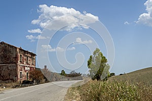 Rural landscape in Matera province at summer photo