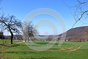 Rural landscape near freital near dresden