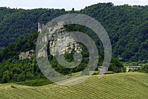 Rural landscape near San Polo and Canossa, Emilia-Romagna photo