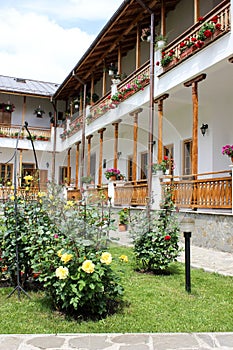 Rural Landscape with old monastery in Romania