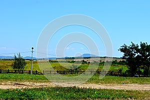 Rural landscape in the plains of Transylvania, Romania