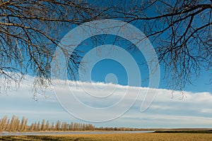 Rural landscape of the Po Valley in Emilia Romagna