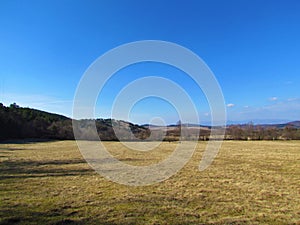 Rural landscape of Primorska region of Slovenia photo