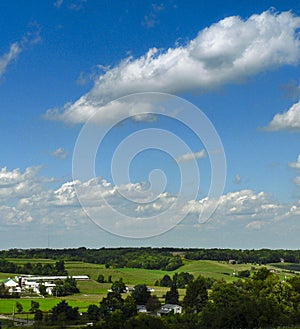 Rural Landscape in Summer, Walnut Creek, Ohio