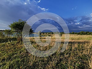 Rural landscape after a thunderstorm