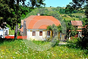 Rural landscape in the village Veseud, Zied, Transylvania