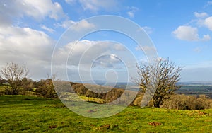 Rural landscape in winter in England
