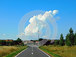 rural landscapes and clouds in Villanueva de las Peras photo