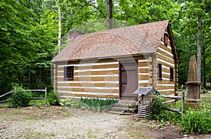 Rural Log Cabin In The Appalachian Mountains