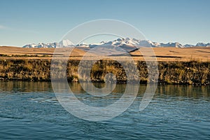 Rural MacKenzie country hydro canal and rural agricultural scenery photo