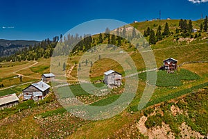 Rural mountain landscapes of Georgian Adjara region