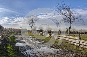 Rural mud road