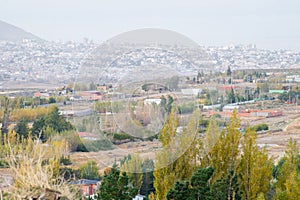 Rural neighborhood view from a hill