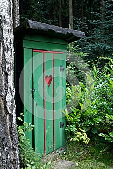 Rural old outhouse