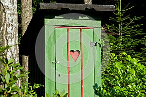 Rural old outhouse