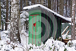 Rural old outhouse