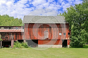 rural old red farm barn barnyard harvest countryside farming usa hayloft