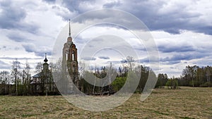 Rural Orthodox church landscape