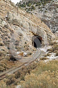 Rural Railroad Tunnel in the Fall