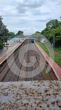 Rural Railstation in India