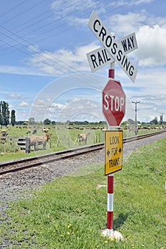 Rural railway crossing