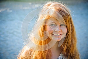 Rural red-haired gir