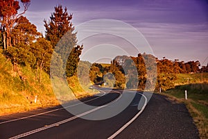 Rural road in Australia