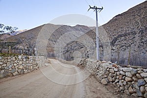 Rural road in Elqui Valley