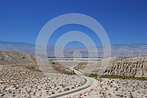 Rural Road going through Desert Area