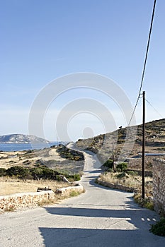 Rural road in Koufonissi island